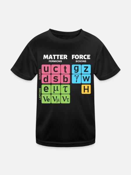 Modèle standard de physique des particules avec boson de Higgs - T-shirt sport Enfant - noir - Devant