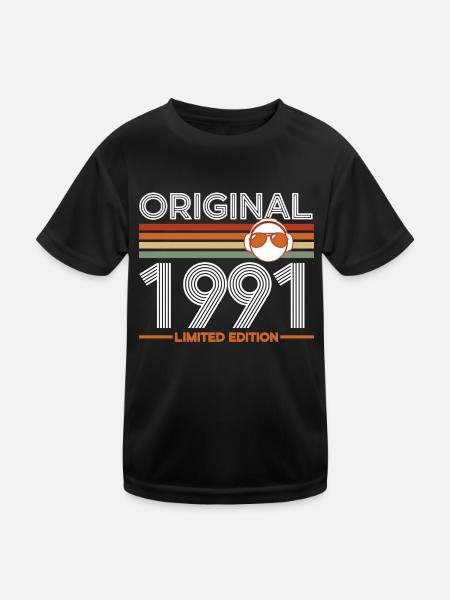1991 - Kids Functional T-Shirt - black - Front
