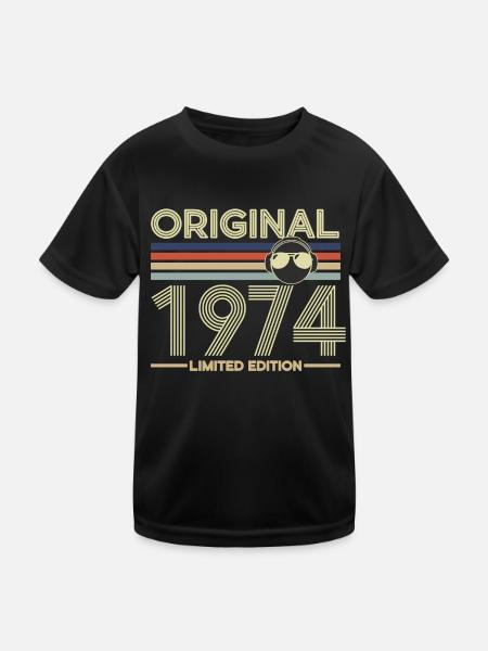 1974 - Kids Functional T-Shirt - black - Front