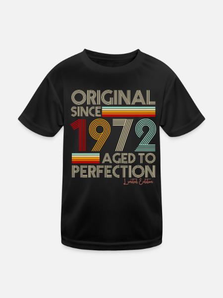 1972 - Kids Functional T-Shirt - black - Front
