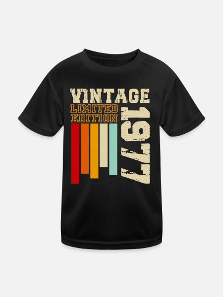 1977 - T-shirt sport Enfant - noir - Devant