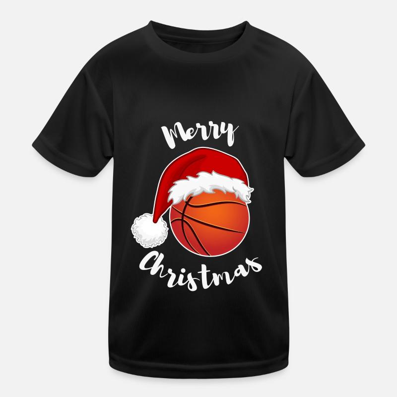 Lustiges Design für Weihnachtskleidung Basketball-Fan Kinder Funktions-T-Shirt