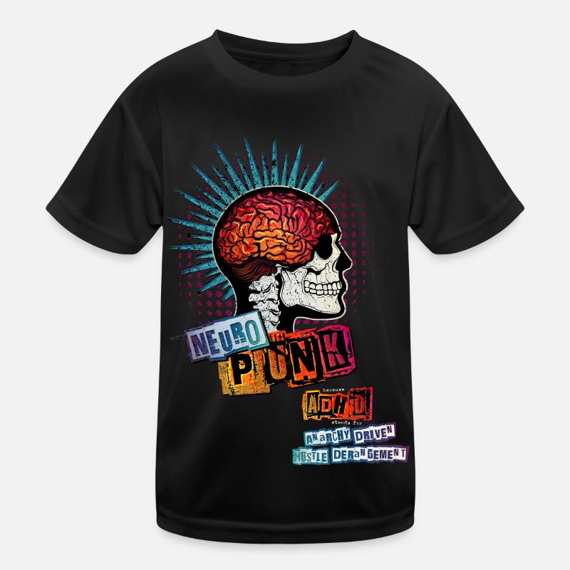 ADHS = NEUROPUNK (Kombiprint) Kinder Funktions-T-Shirt