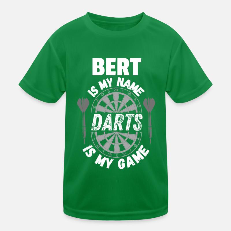 Personalised dart shirt design for darts player Bert Kids Functional T-Shirt
