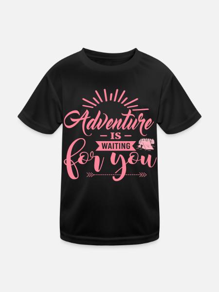 L’aventure vous attend pw - T-shirt sport Enfant - noir - Devant