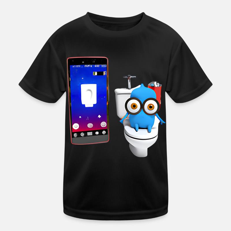 Wassertropfen auf der Toilette Kinder Funktions-T-Shirt
