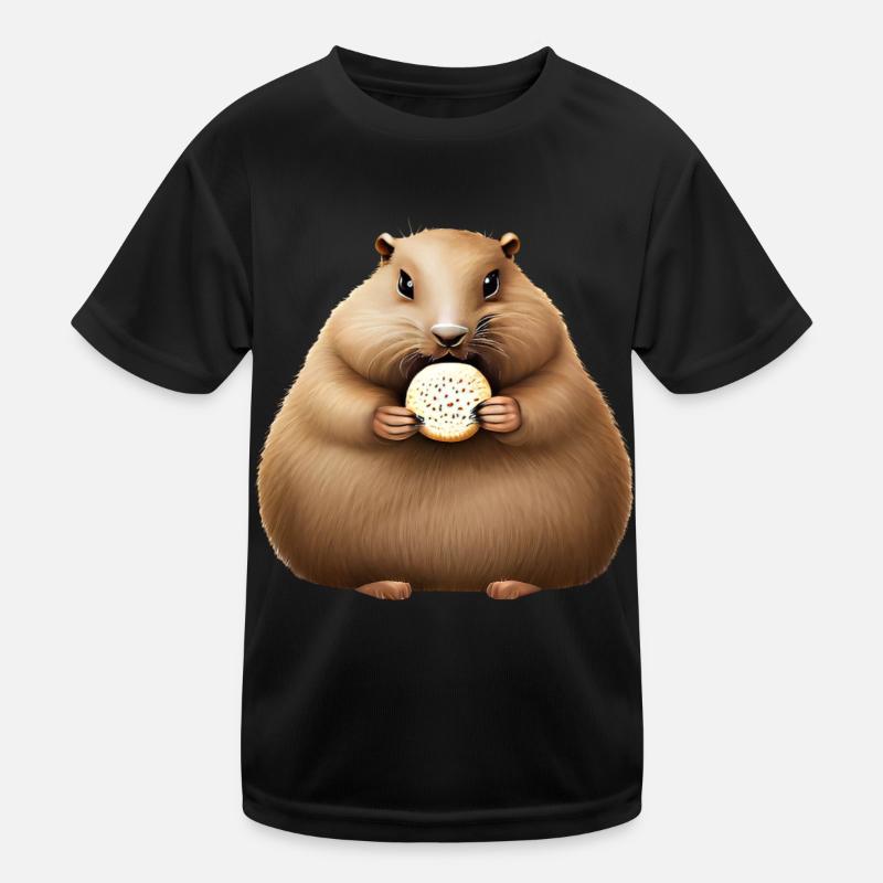 Groundhog mit Cracker Kinder Funktions-T-Shirt