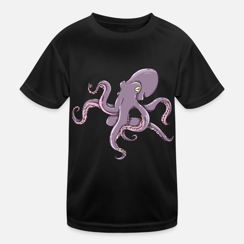 Pieuvre mer et lac pêcheur pêcheur conception T-shirt sport Enfant