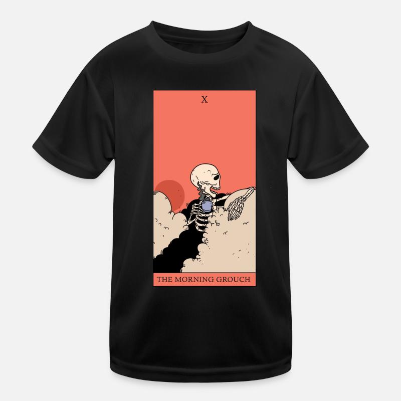 Morgenmuffel Tarotkarte Okkulte Geschenkidee Kinder Funktions-T-Shirt