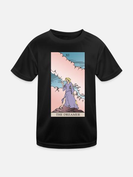 Tarot Karte der Träumer für magische Träumerin - Kinder Funktions-T-Shirt - Schwarz - Vorne