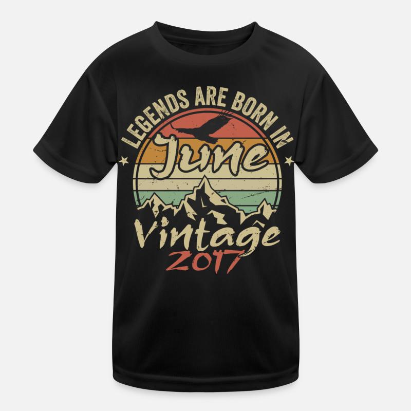 Birthday June 2017 born in June 2017 Retro 2017 Kids Functional T-Shirt