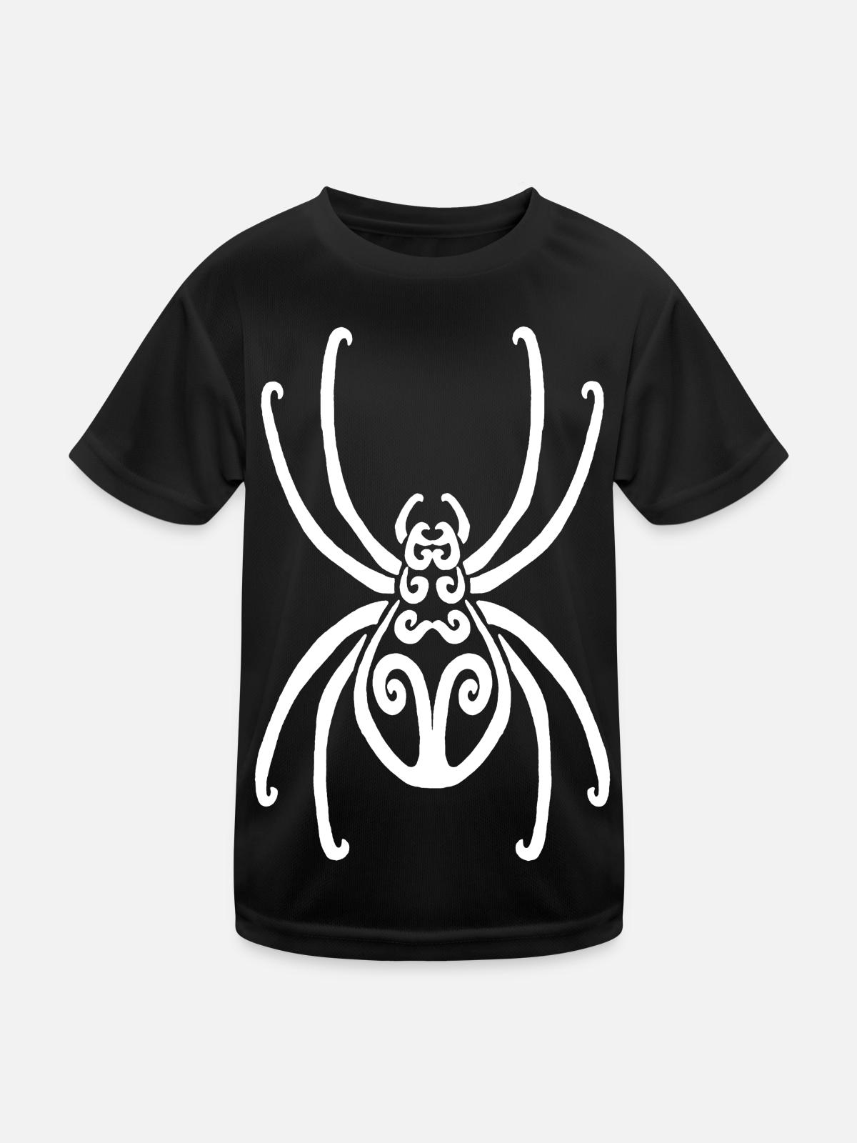White Spider - Kids Functional T-Shirt - black - Front