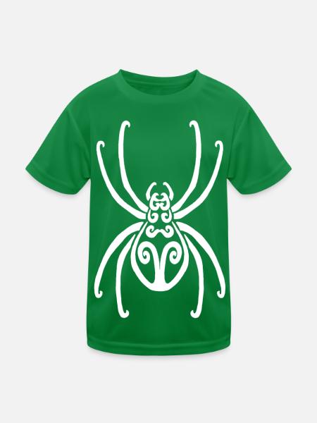 Araignée blanche - T-shirt sport Enfant - vert - Devant