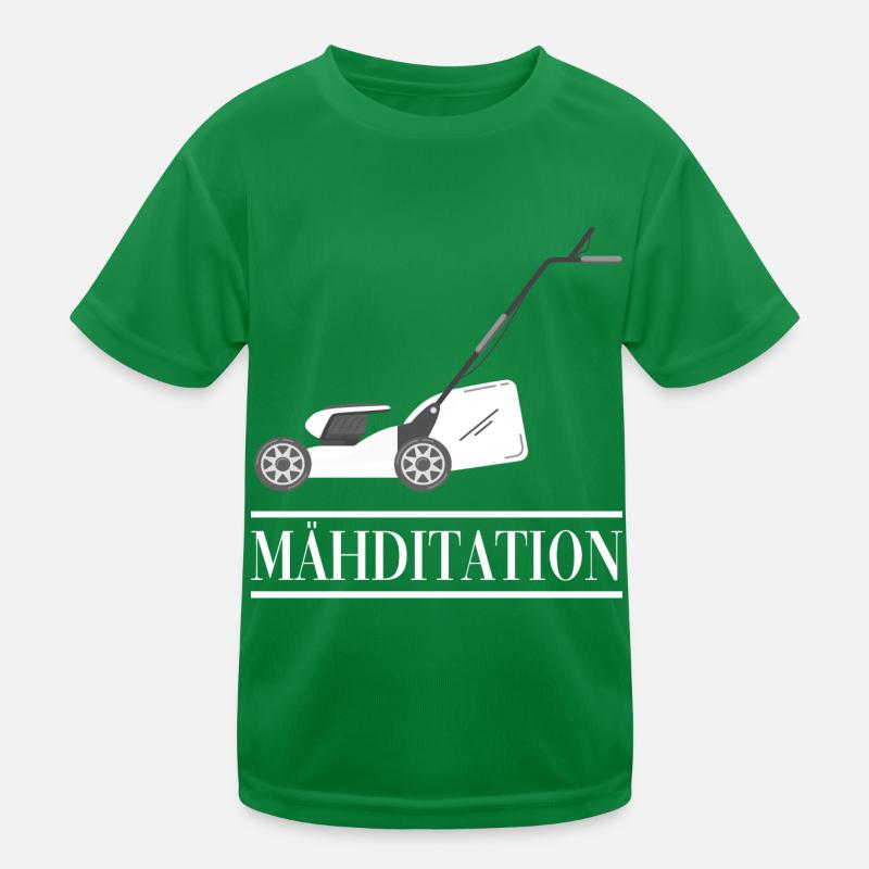 MÄHDITATION Rasenmähen Rasenmäher Kinder Funktions-T-Shirt