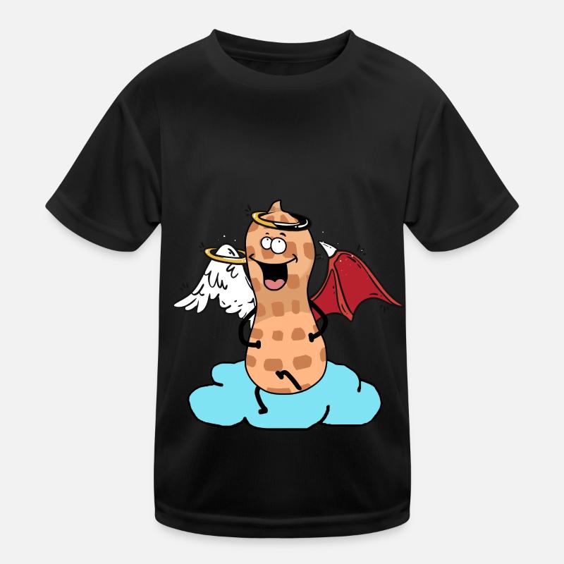 Himmlische Erdnuss Engel Teufelchen Wolke Nuss Kinder Funktions-T-Shirt
