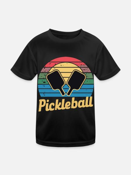 Pickleball für einen Pickleballspieler - Kinder Funktions-T-Shirt - Schwarz - Vorne