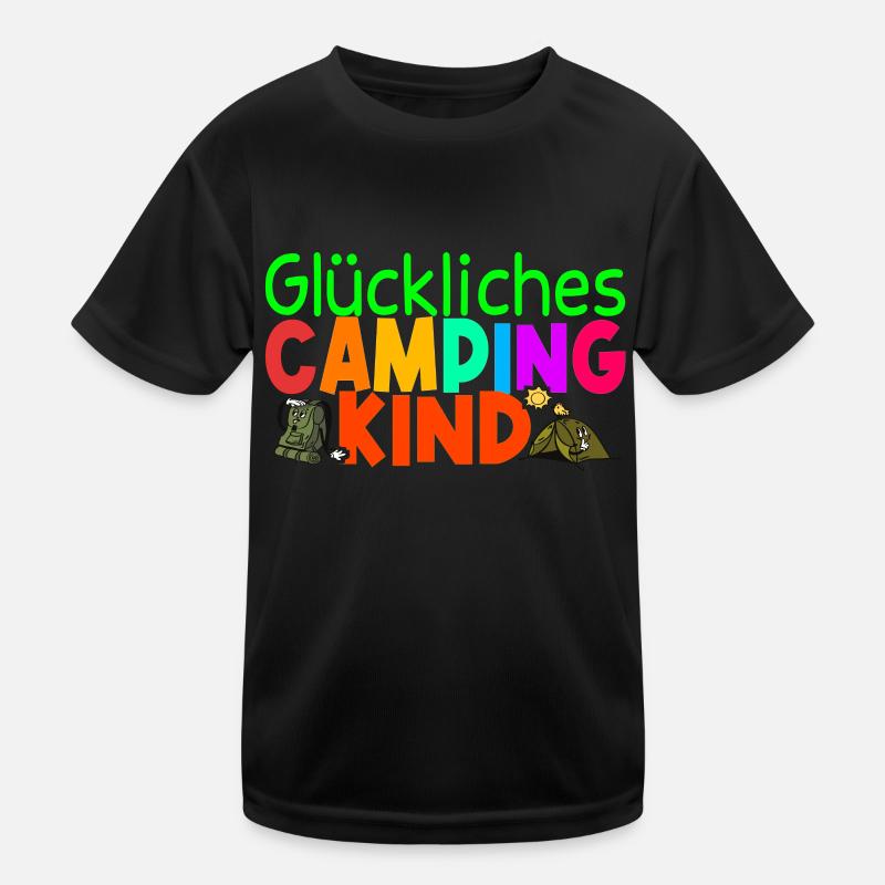Camping Kinder Zubehör Camper Geschenk Kinder Funktions-T-Shirt