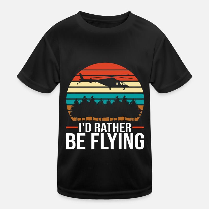 Helicopter Pilot Helicopter Kids Functional T-Shirt