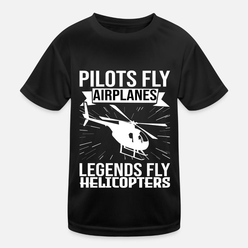 Helicopter Pilot Helicopter Kids Functional T-Shirt