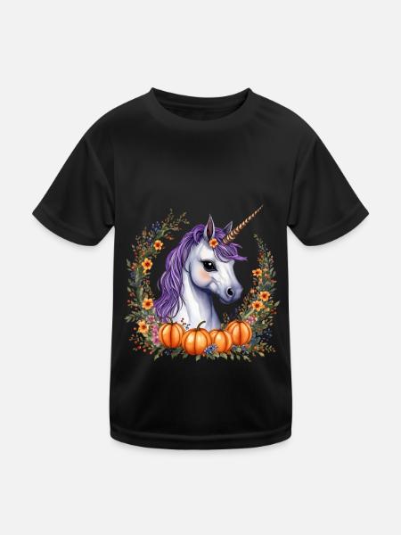 halloween pony - Kids Functional T-Shirt - black - Front