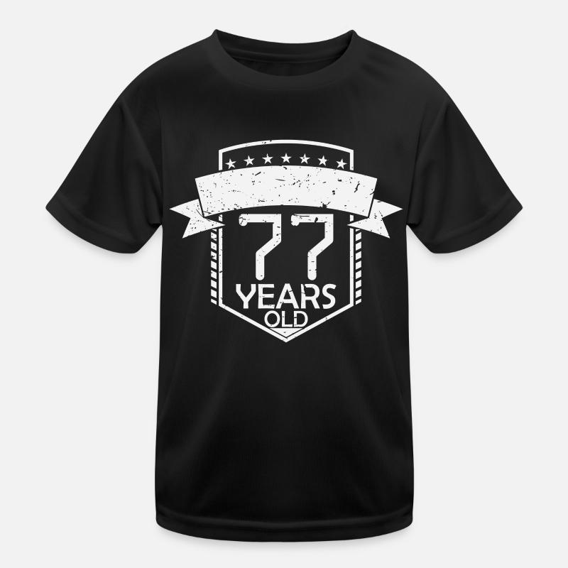 77. Geburtstag Schnapszahl Kinder Funktions-T-Shirt