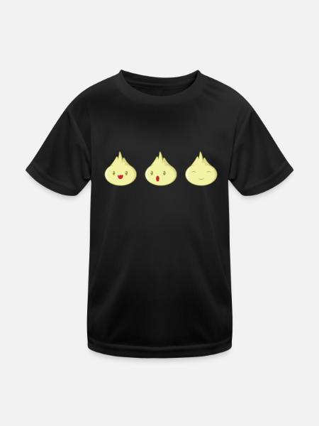 boulettes de dumbling drôles - T-shirt sport Enfant - noir - Devant