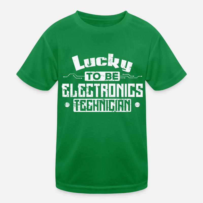Lucky to be Electronics Technician Beruf Kinder Funktions-T-Shirt