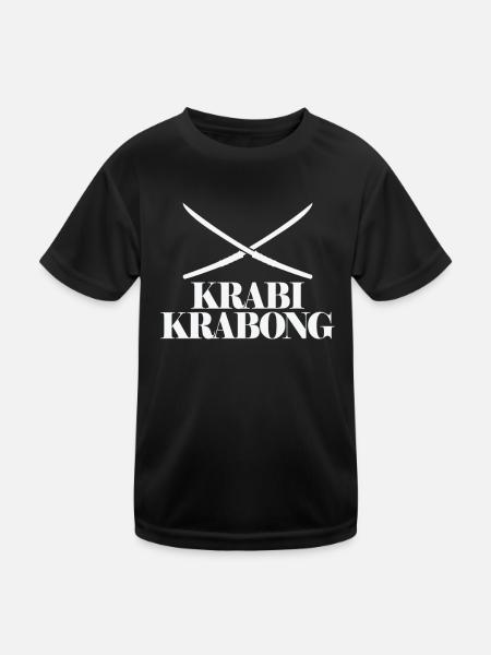 Krabi Krabong Crossed Swords Thailand - Kids Functional T-Shirt - black - Front