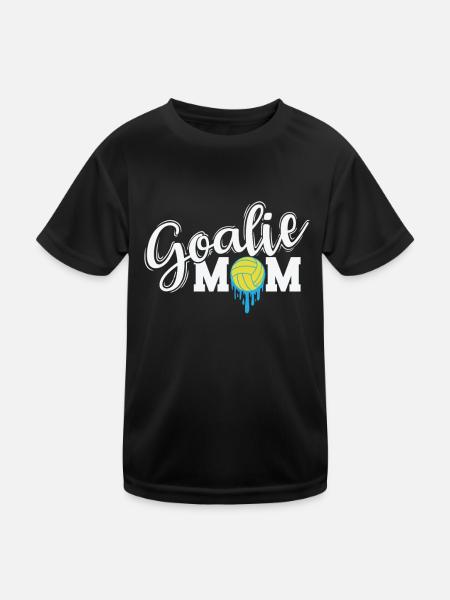 Goalie Mom Water Polo Ball Sports Hobby - Kids Functional T-Shirt - black - Front