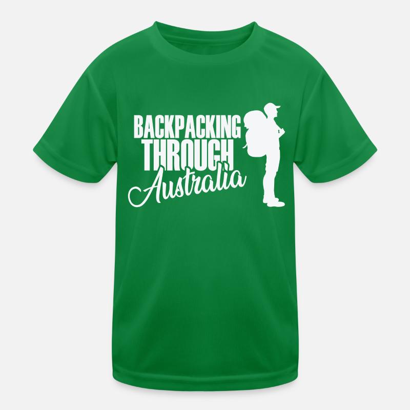 Backpacking through Australia Abenteuer Kinder Funktions-T-Shirt