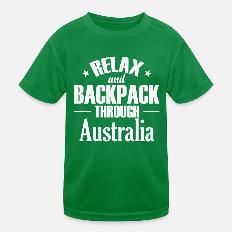 Relax and Backpack through Australia Kinder Funktions-T-Shirt