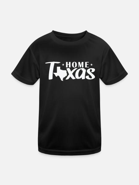 Accueil Texas État des États-Unis Amérique - T-shirt sport Enfant - noir - Devant