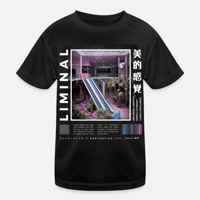 Liminal Spaces Rétro 80s & 90s Esthétique Vaporwave T-shirt sport Enfant