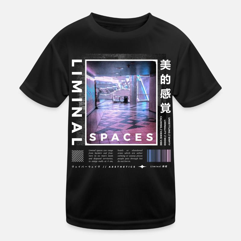 Liminal Spaces Rétro 80s & 90s Esthétique Vaporwave T-shirt sport Enfant