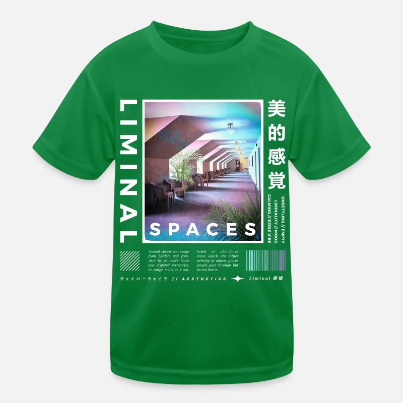 Liminal Spaces Retro 80s & 90s Backrooms Vaporwave T-shirt sport Enfant