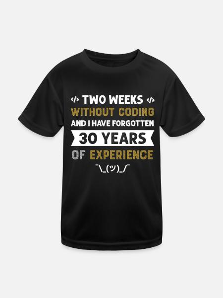 Programmierer Humor Coding Witze Entwickler - Kinder Funktions-T-Shirt - Schwarz - Vorne
