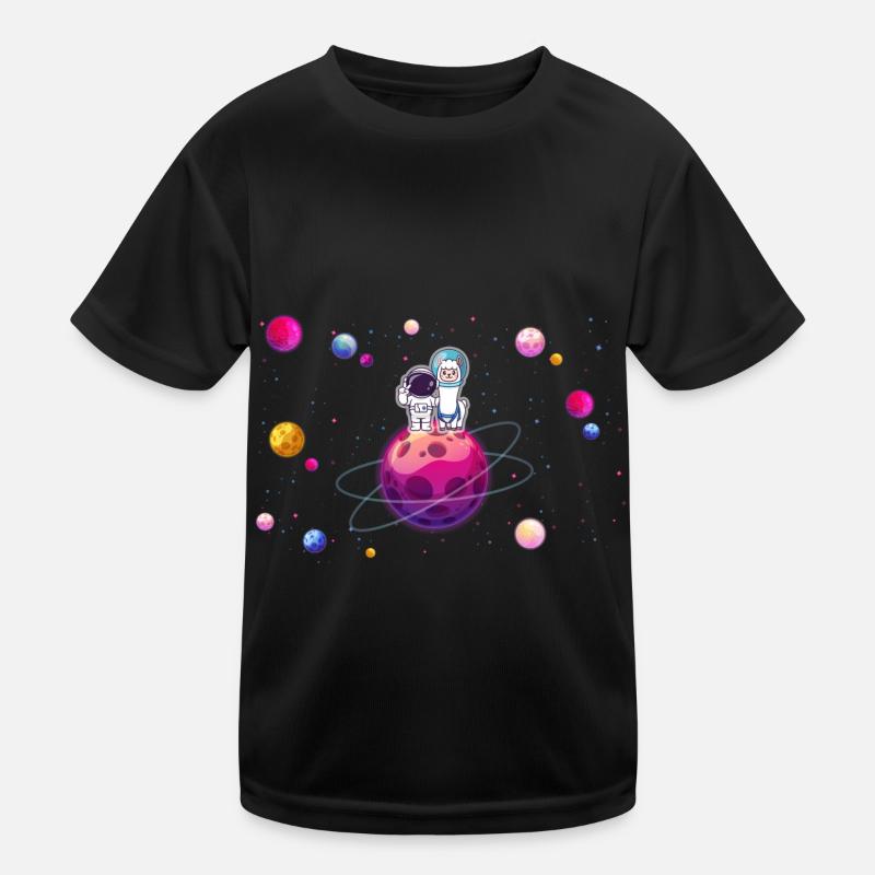 astronaute lama T-shirt sport Enfant