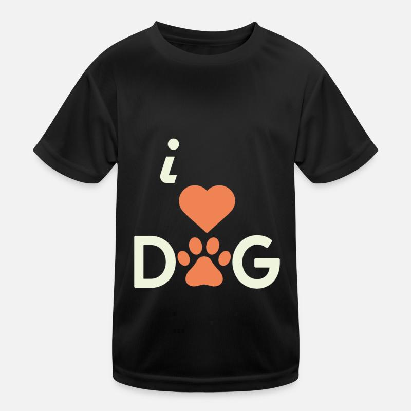 i love dog Kinder Funktions-T-Shirt