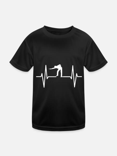 heartbeat billiards - Kids Functional T-Shirt - black - Front