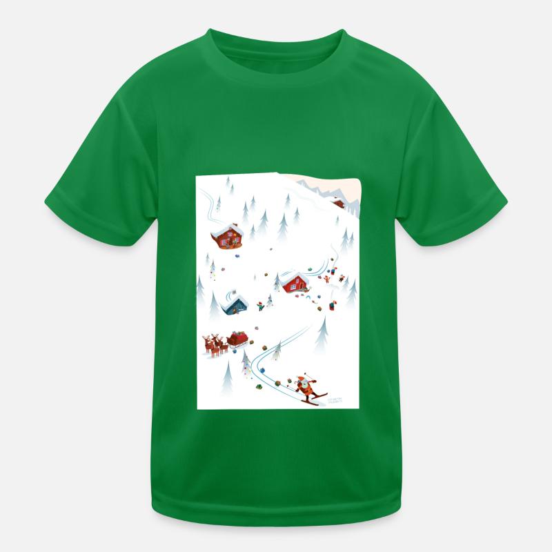 Le Père Noël skieur T-shirt sport Enfant