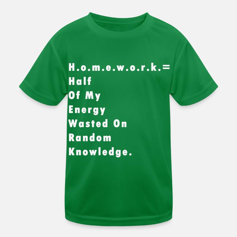 Étudiant enseignant de devoirs disant l'école de cadeau T-shirt sport Enfant