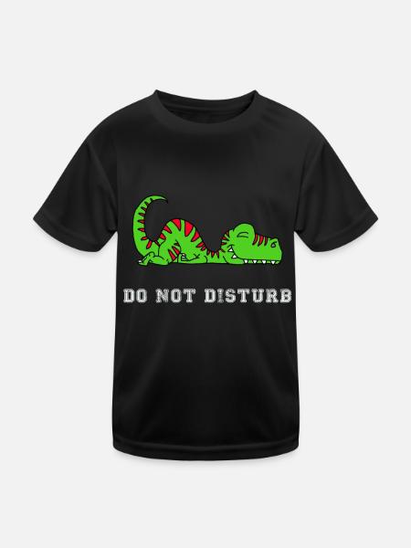 Dino Do Not Disturb Sleep Sleep T-Trex Tired - Kids Functional T-Shirt - black - Front
