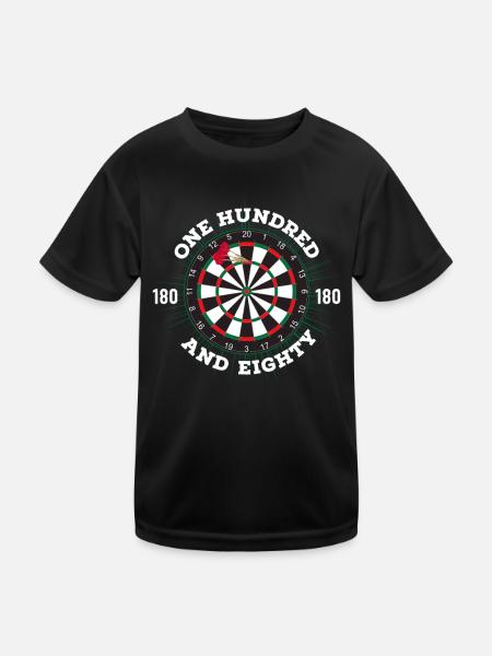 DART ONE UNDRED EIGHTY DARTS 180 - T-shirt sport Enfant - noir - Devant