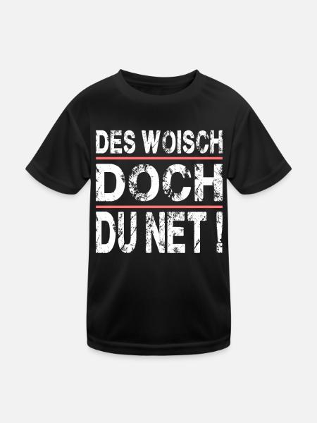 Des woisch doch du net für einen Schwaben und - Kinder Funktions-T-Shirt - Schwarz - Vorne