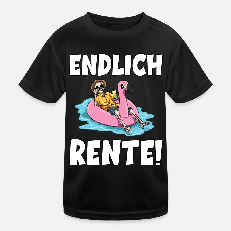Endlich Rente Kinder Funktions-T-Shirt