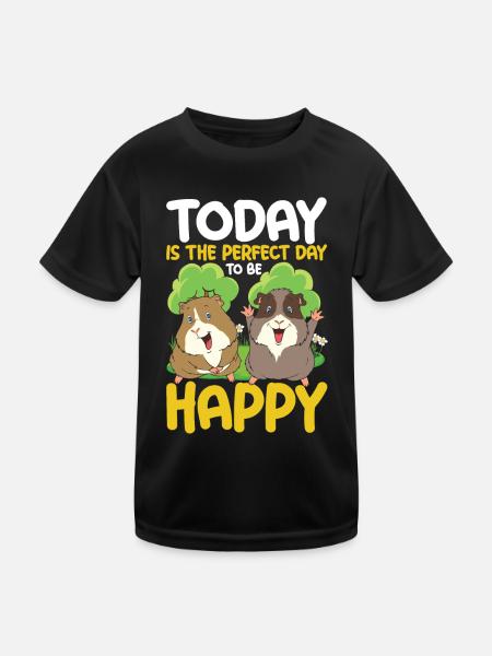 Today Is The Perfect Day To Be Happy - Kinder Funktions-T-Shirt - Schwarz - Vorne