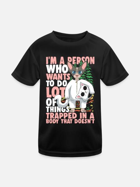 I'm A Person Who Wants To Do Lot Of Things - Kinder Funktions-T-Shirt - Schwarz - Vorne