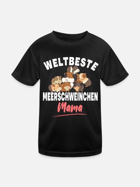 Weltbeste Meerschweinchen Mama für Frauen - Kinder Funktions-T-Shirt - Schwarz - Vorne