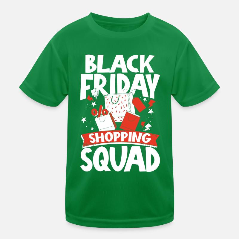 Black Friday Shopping Squad Kinder Funktions-T-Shirt