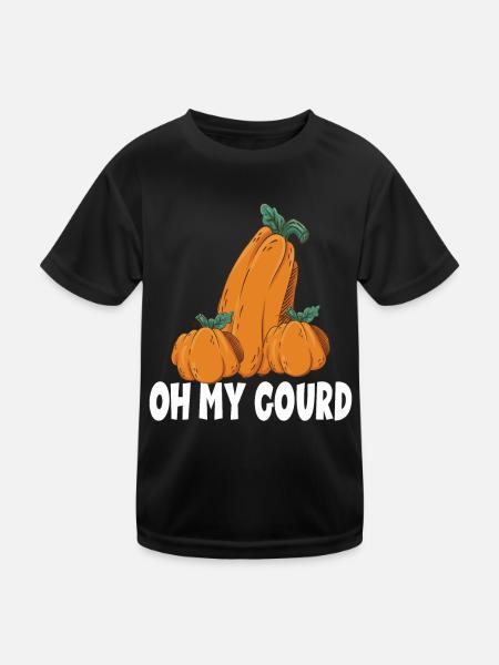 Oh My Gourd für die Familie Männer Frauen und - Kinder Funktions-T-Shirt - Schwarz - Vorne